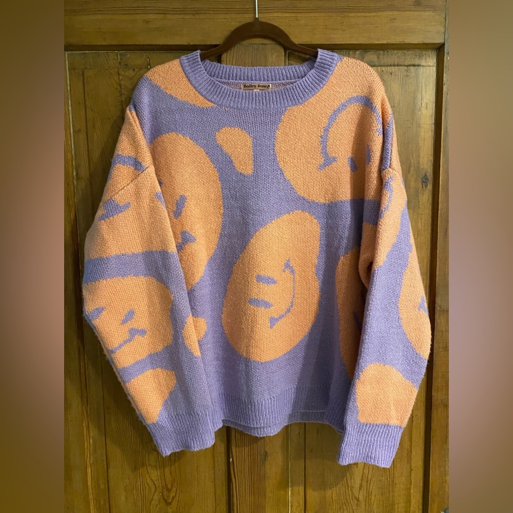 Bailey Rose Smiley Sweater - Size Large
